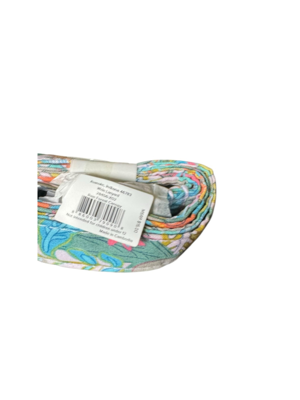 Women's Vera Bradley Wide Lanyard One Size Blue Multi-color Rain Forest Canopy - Picture 2 of 3